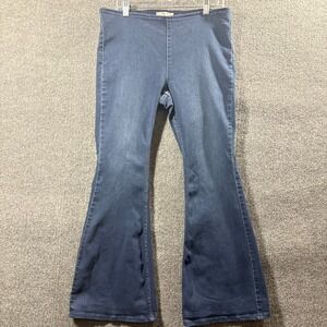 We The Free People Jeans Womens 32 Short Just Float On Flare Dark Wash